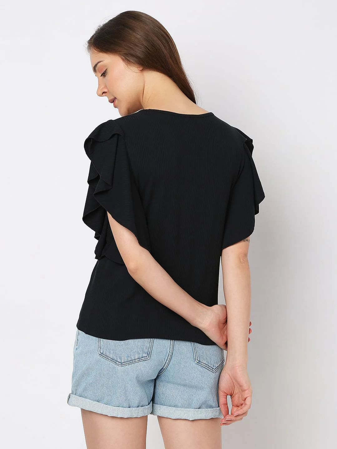 Black Short Sleeves Top - Image 4