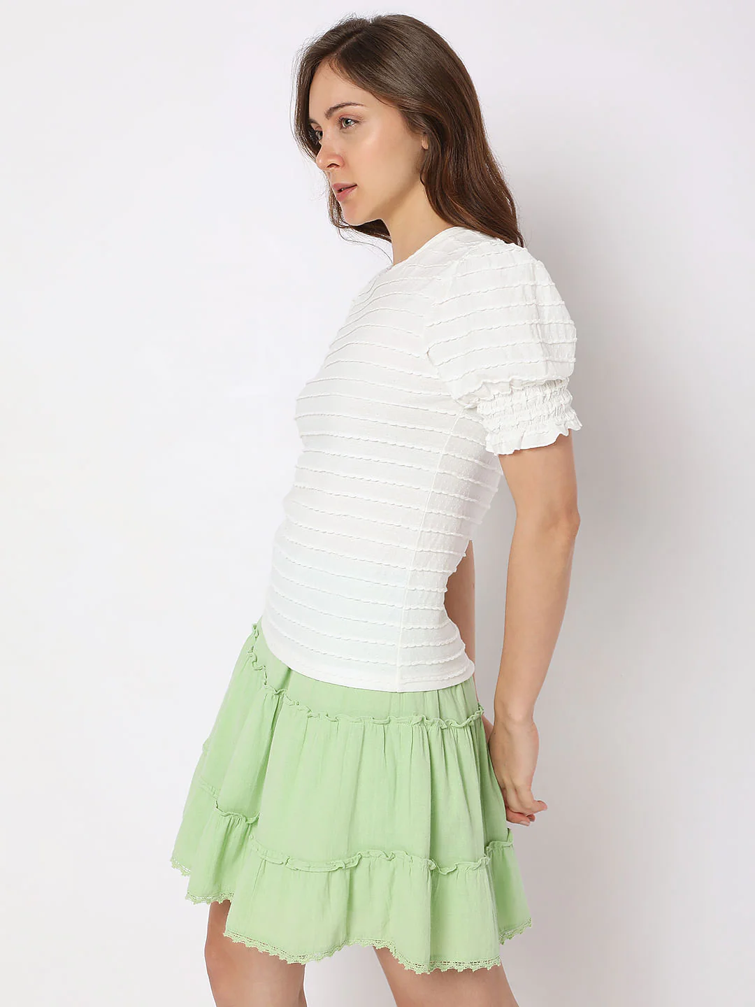 White Textured Top - Image 3