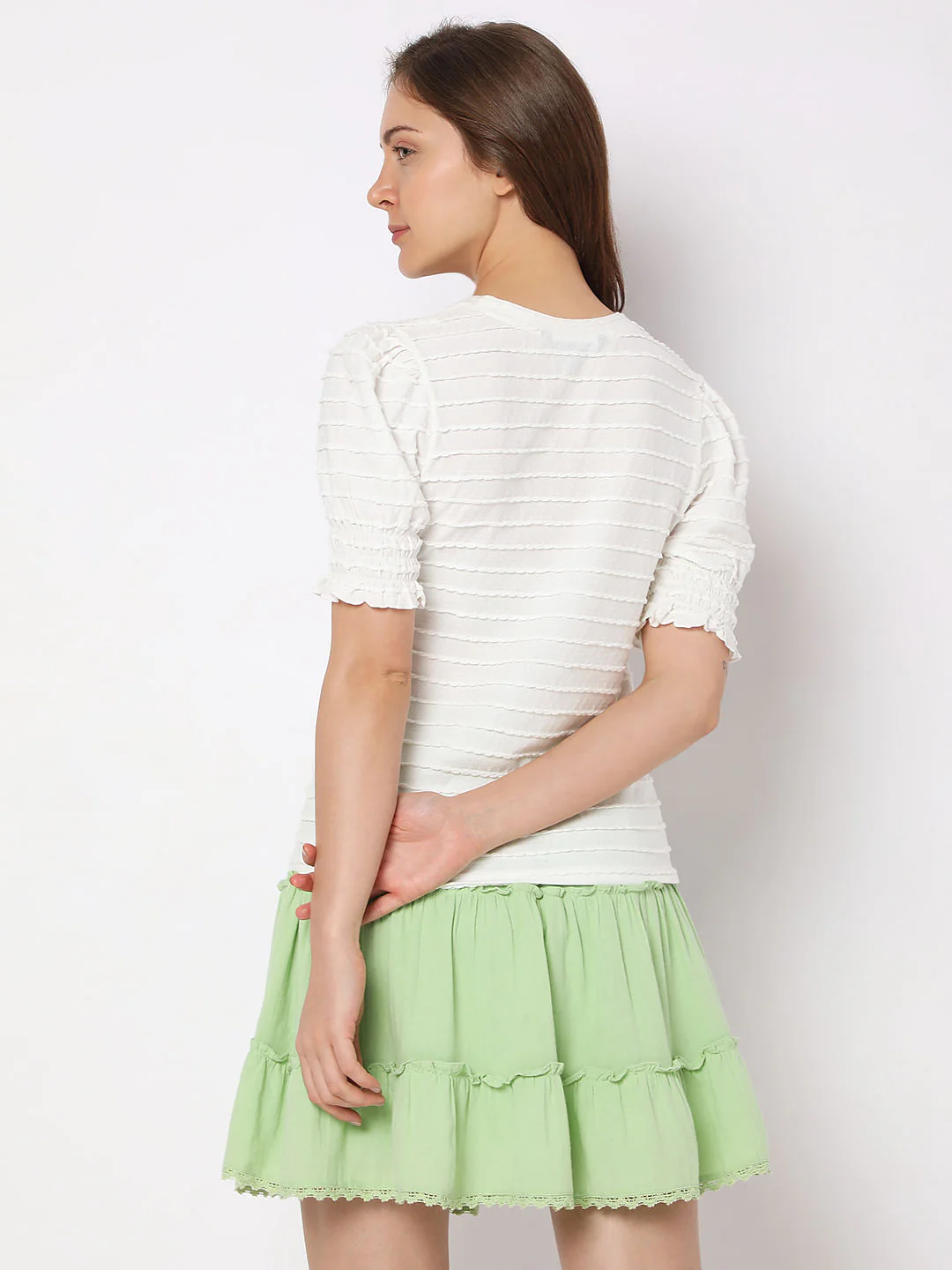 White Textured Top - Image 4