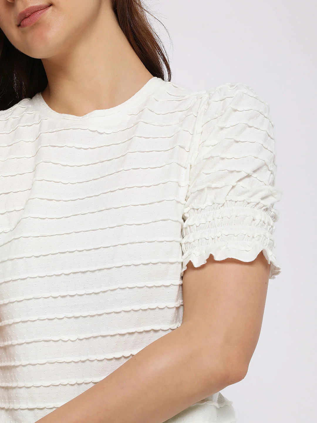 White Textured Top - Image 6