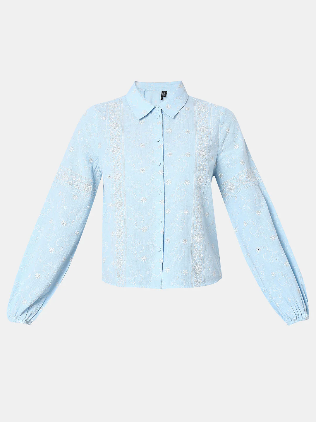 Light Blue Embroidered Shirt - Image 7