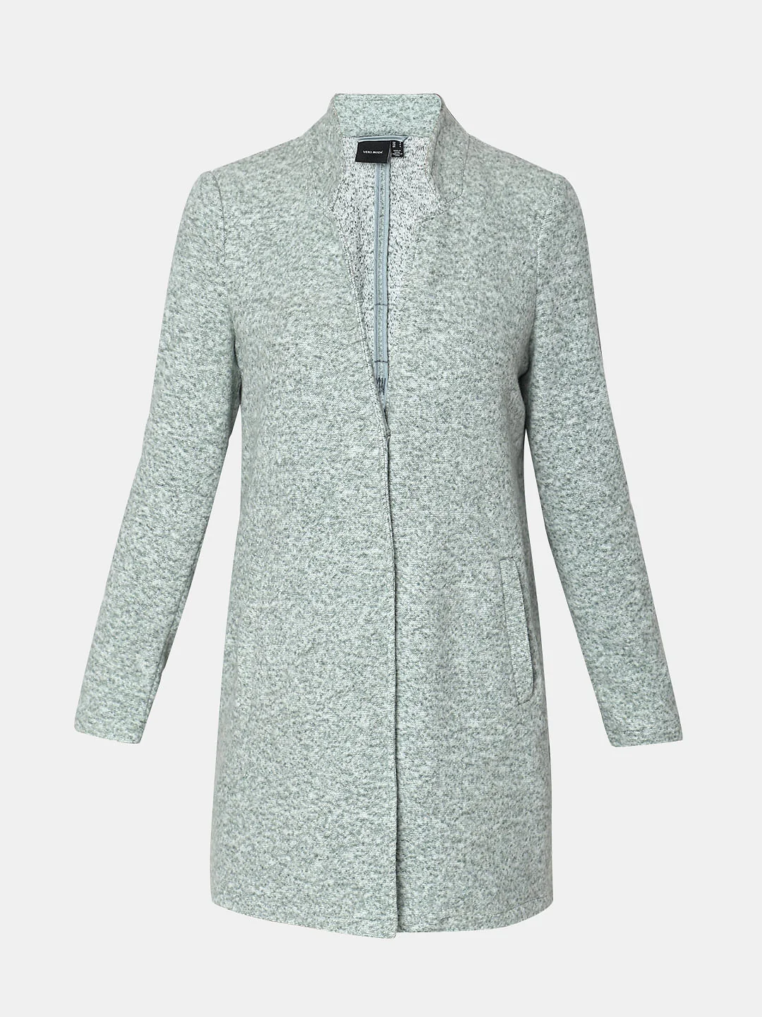 Green Melange Long Coat - Image 7