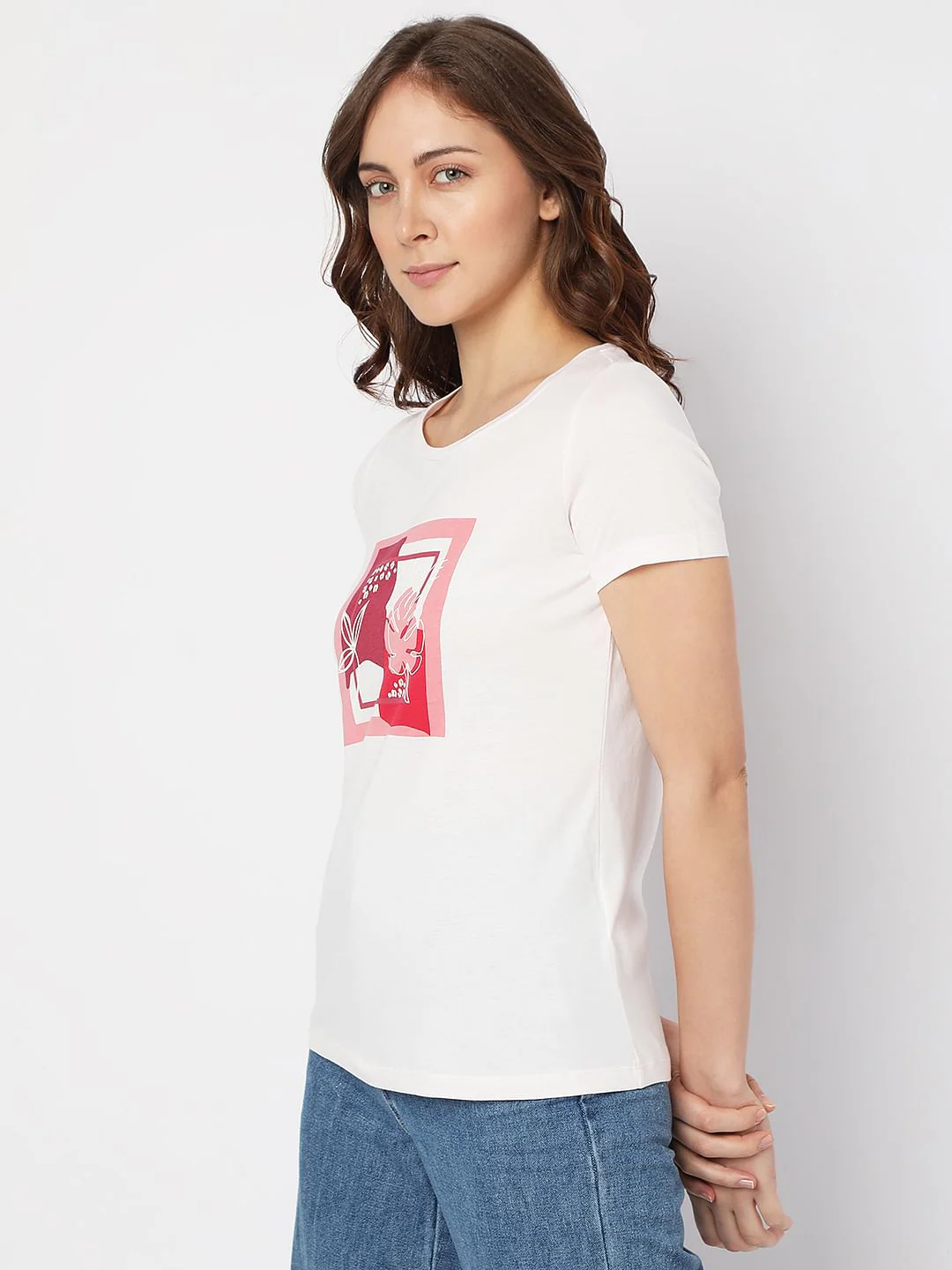 White Graphic Print T-Shirt - Image 3