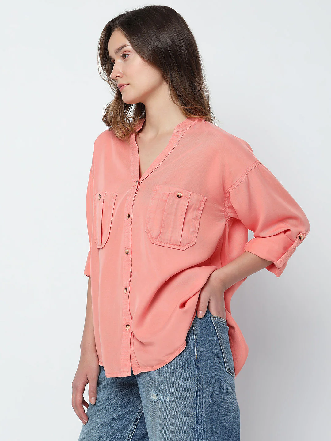Coral Casual Shirt - Image 3