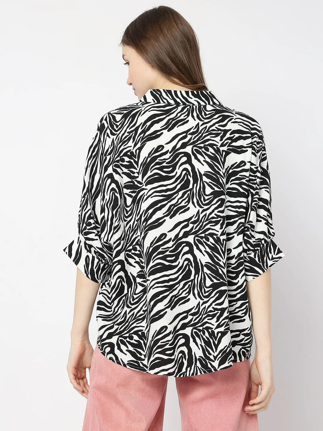 White Animal Print Shirt - Image 4
