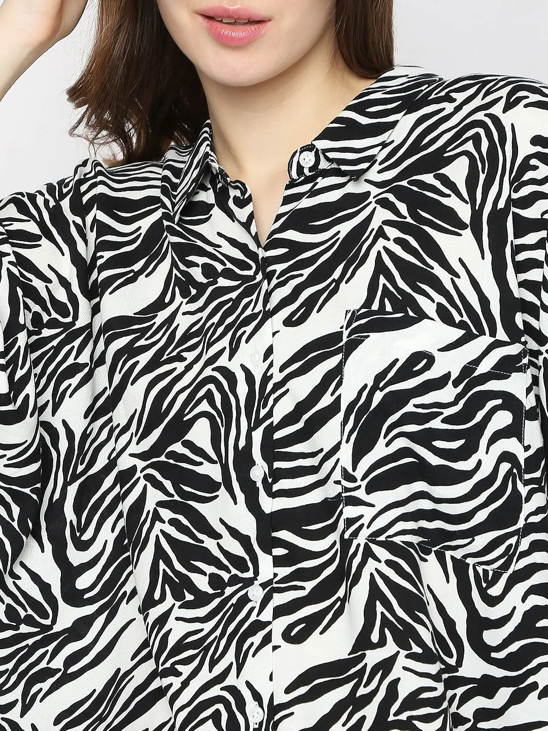 White Animal Print Shirt - Image 6