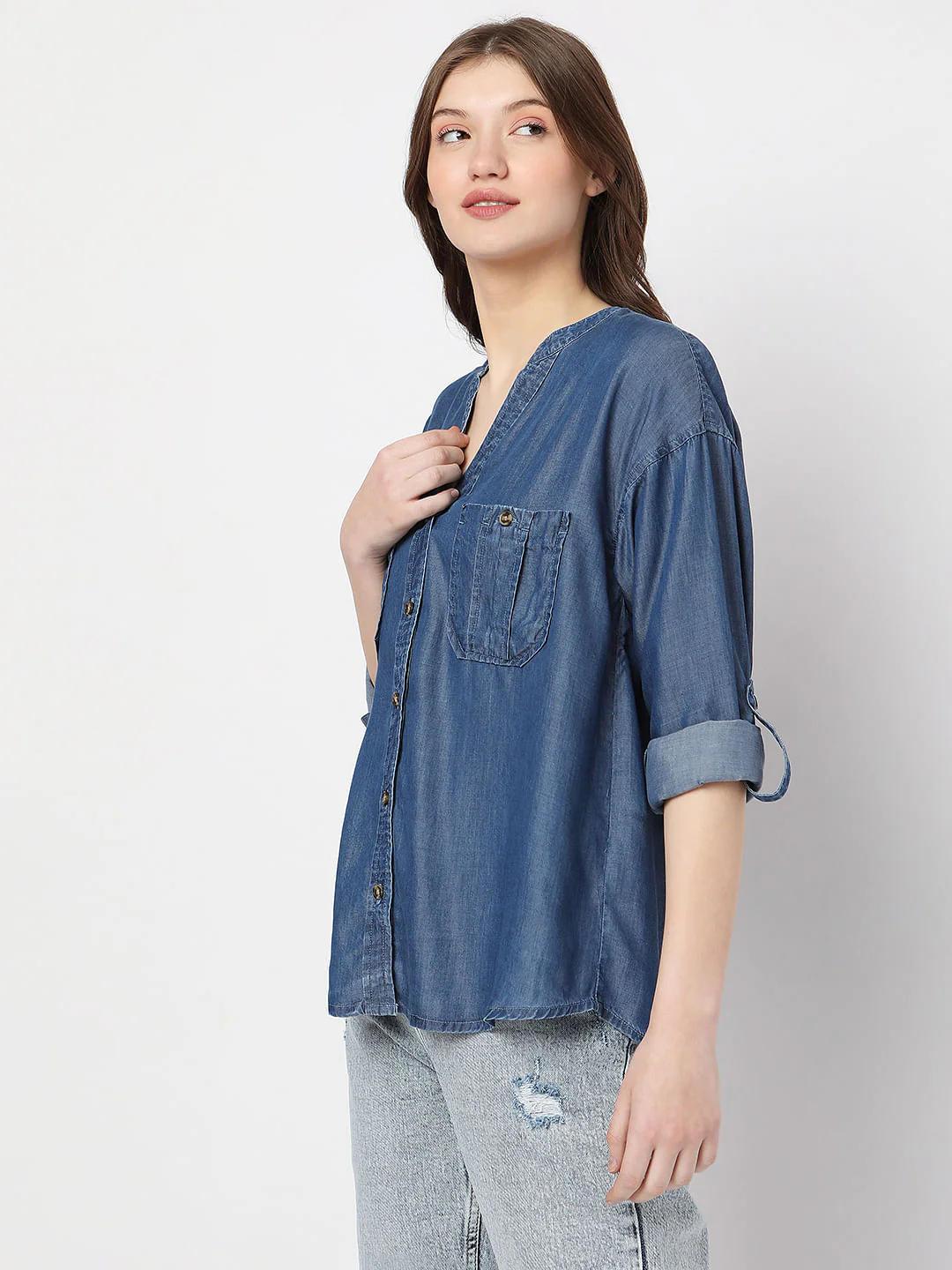 Blue Denim Shirt - Image 3