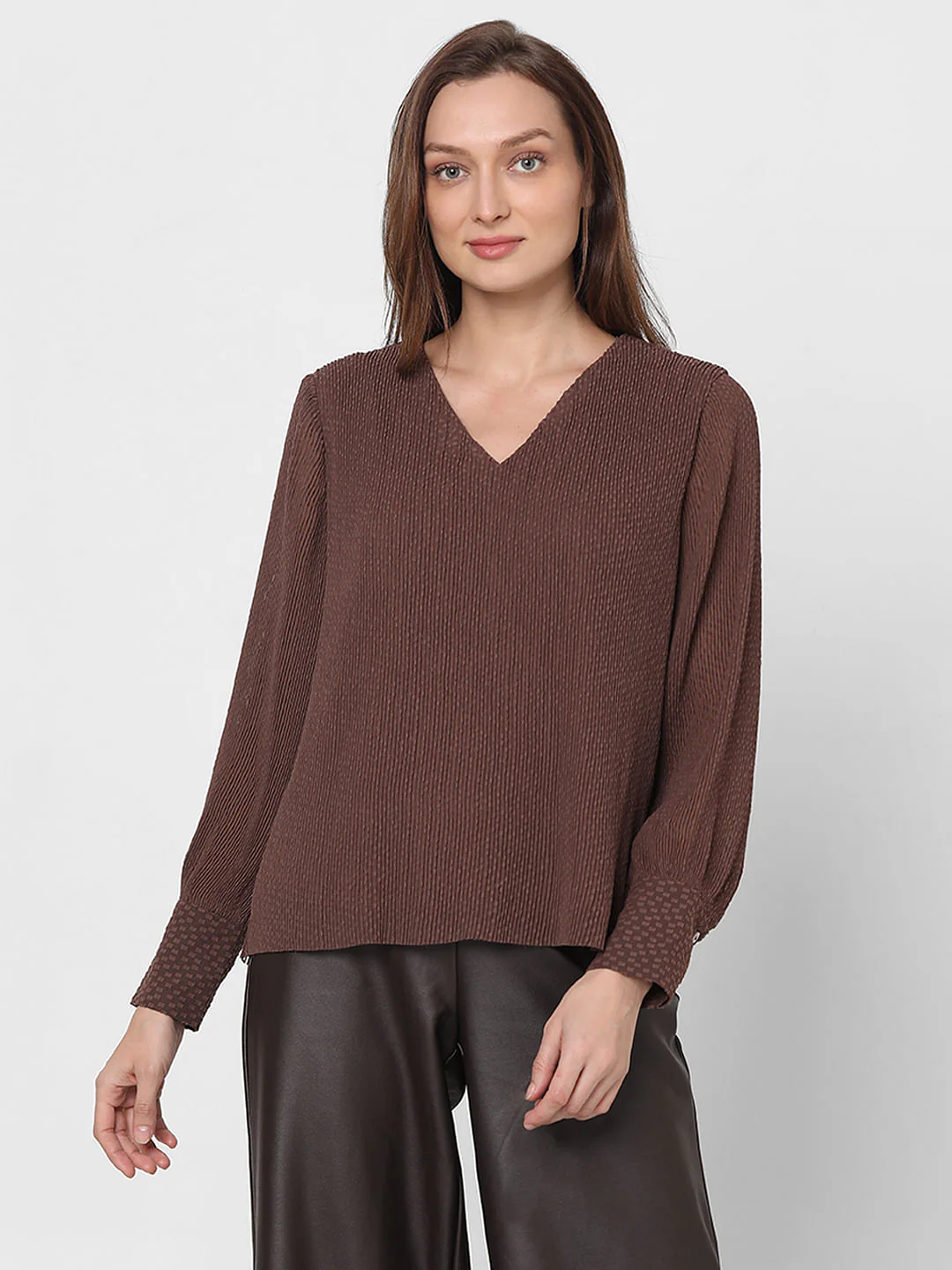 Brown Georgette Top - Image 2
