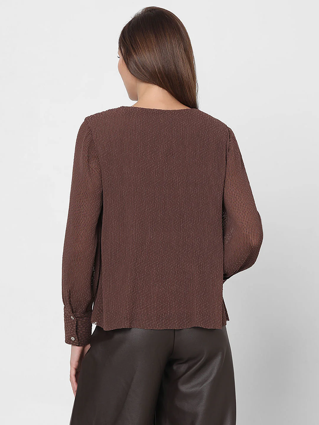 Brown Georgette Top - Image 4