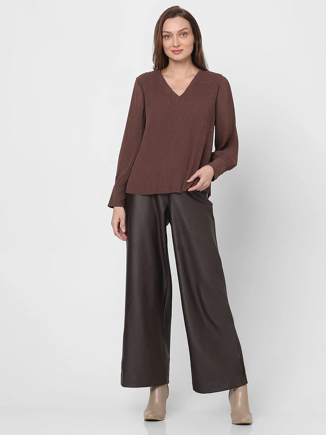 Brown Georgette Top - Image 5
