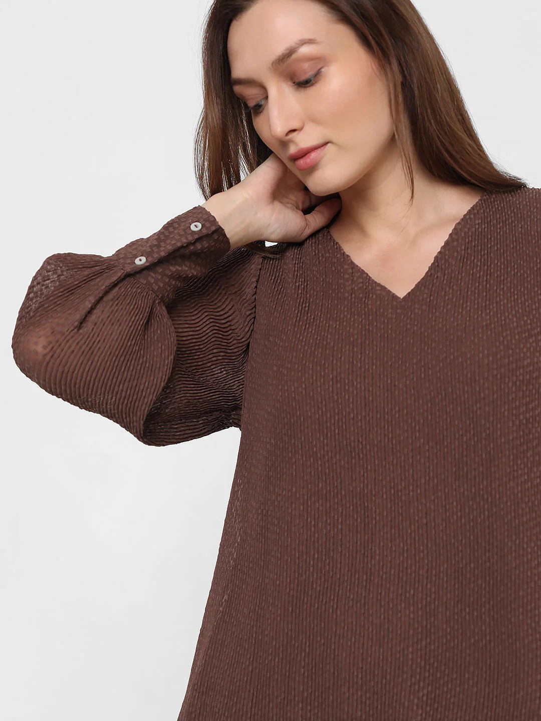 Brown Georgette Top - Image 8