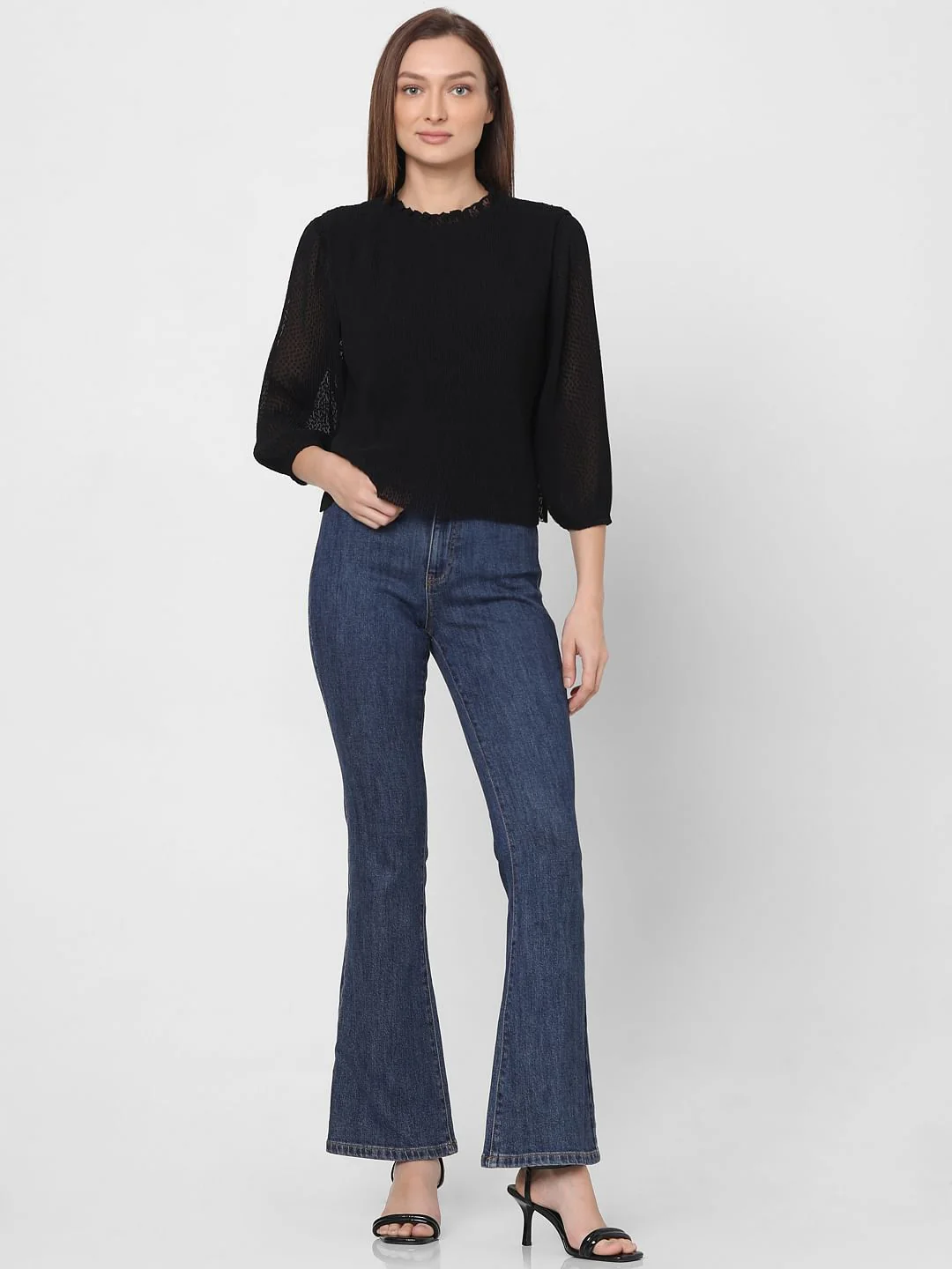 Black Plisse Pleated Top - Image 5