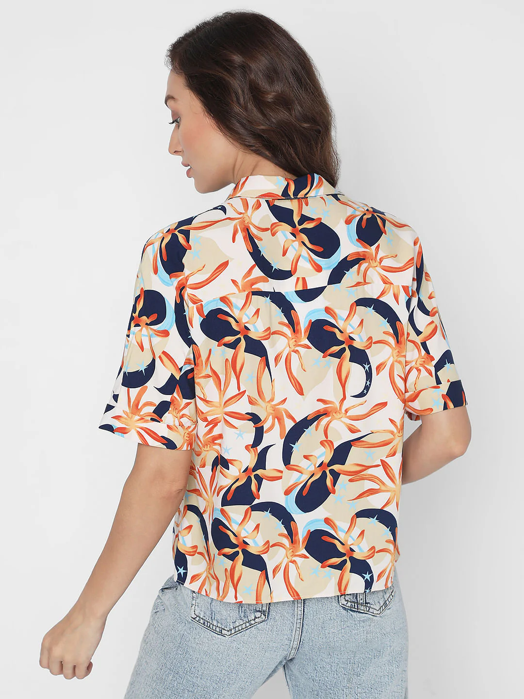 Peach Printed Shirt - Image 4