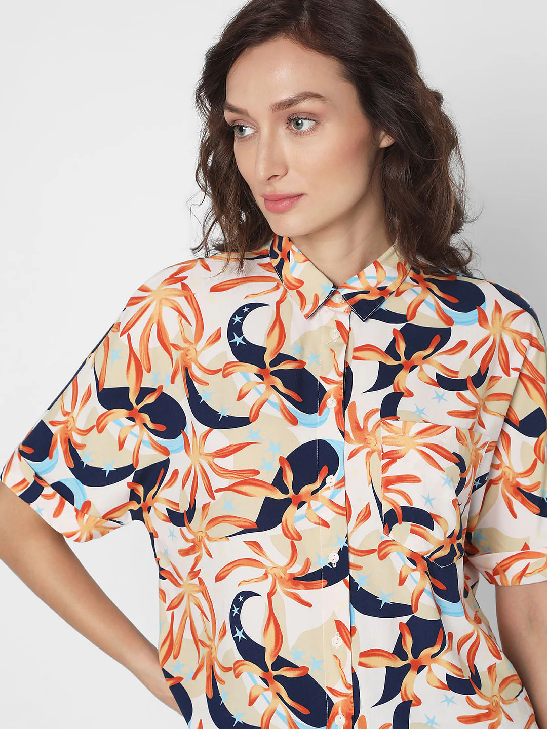 Peach Printed Shirt - Image 6