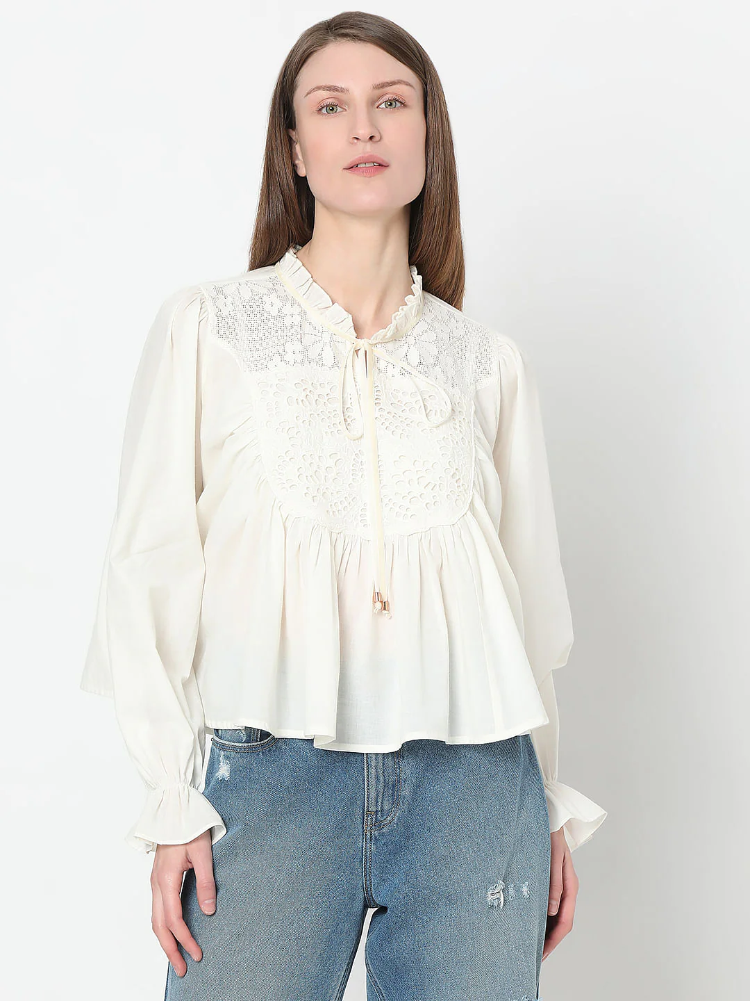 Off-White Schiffli Top - Image 2