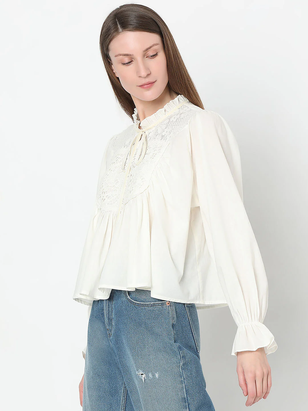 Off-White Schiffli Top - Image 3