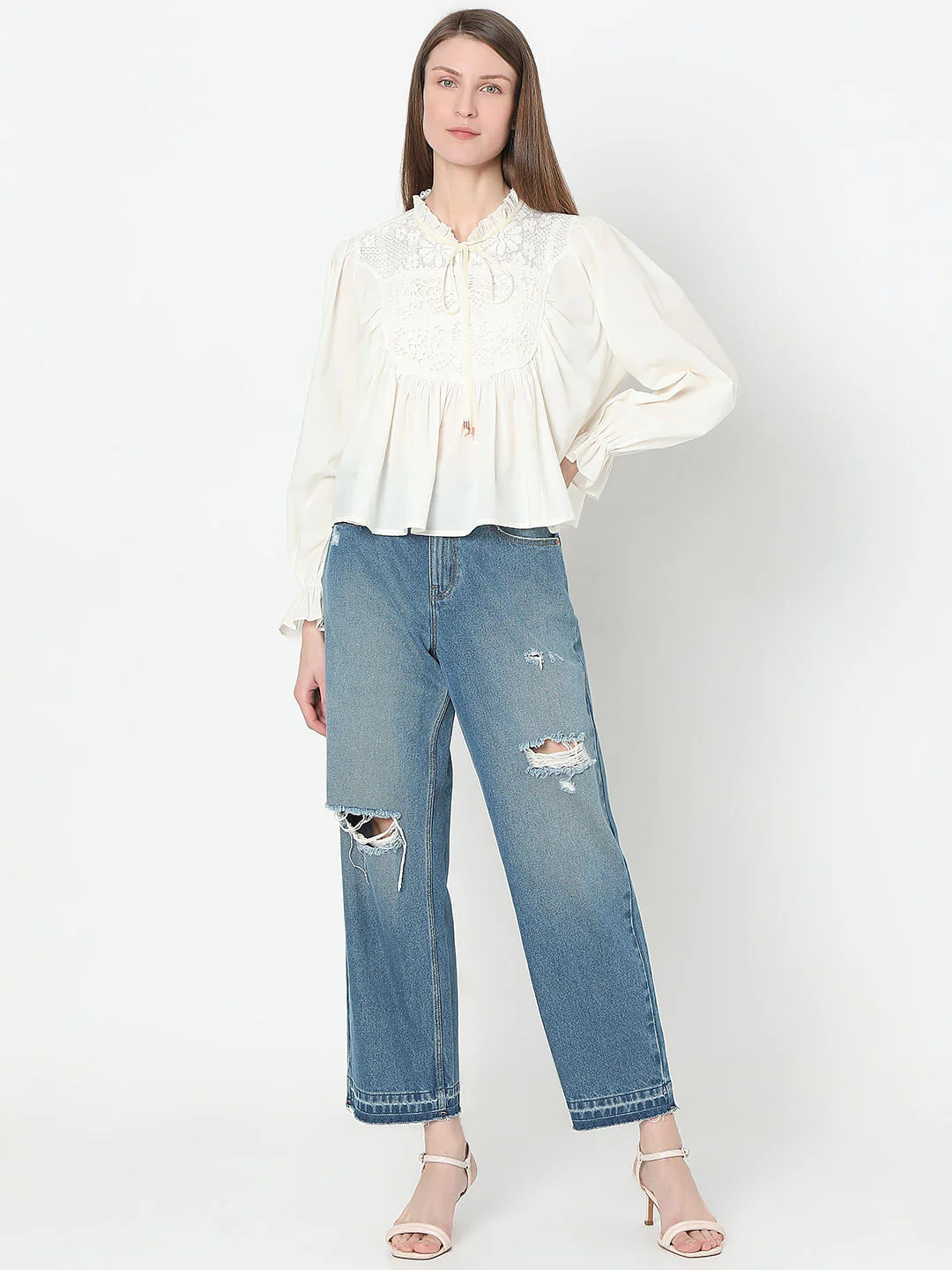 Off-White Schiffli Top - Image 5