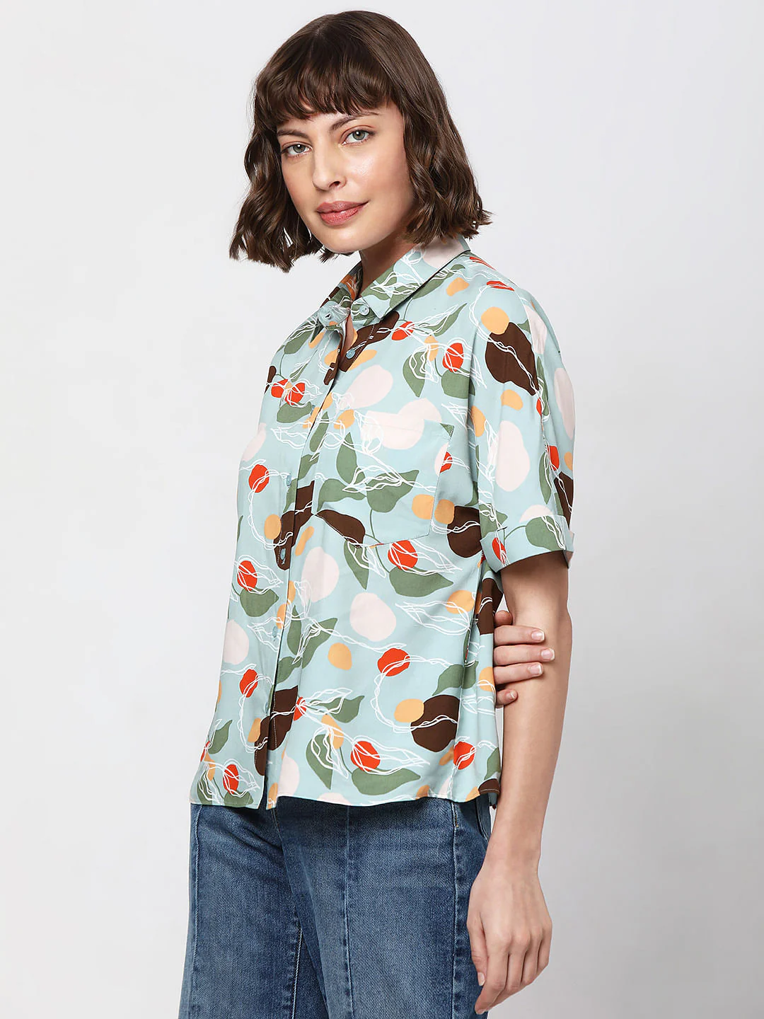 Green Printed Shirt - Image 3