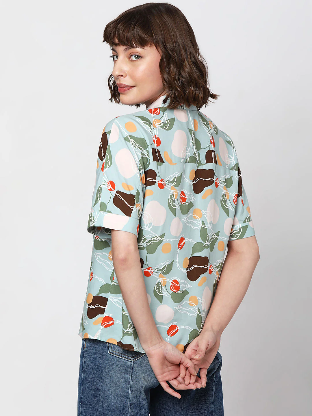 Green Printed Shirt - Image 4