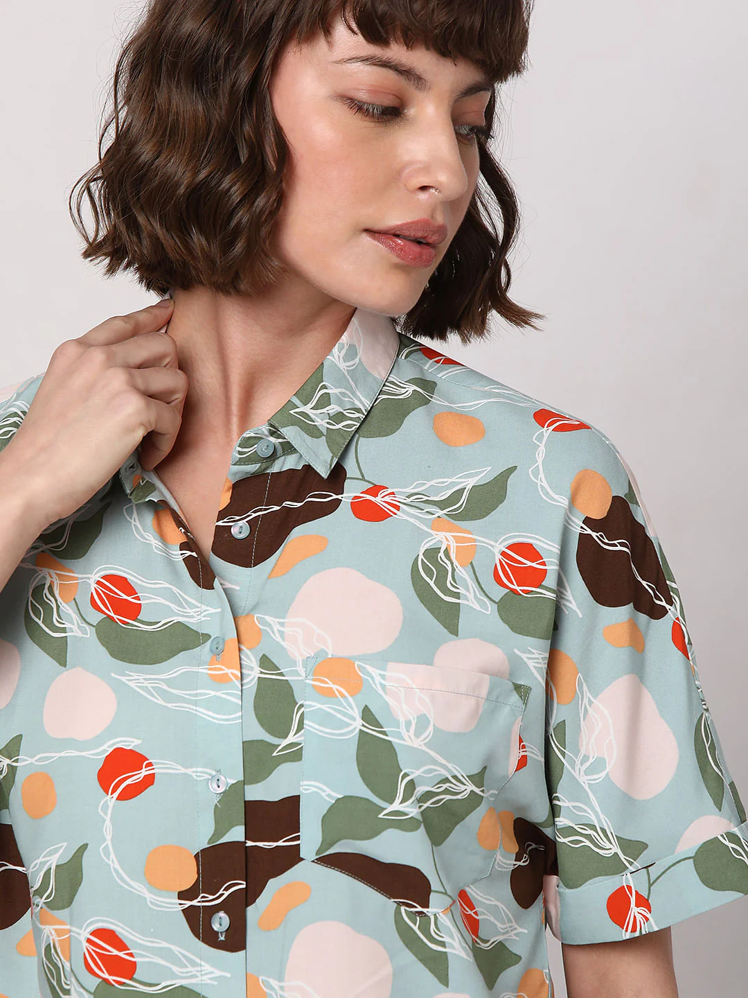 Green Printed Shirt - Image 6