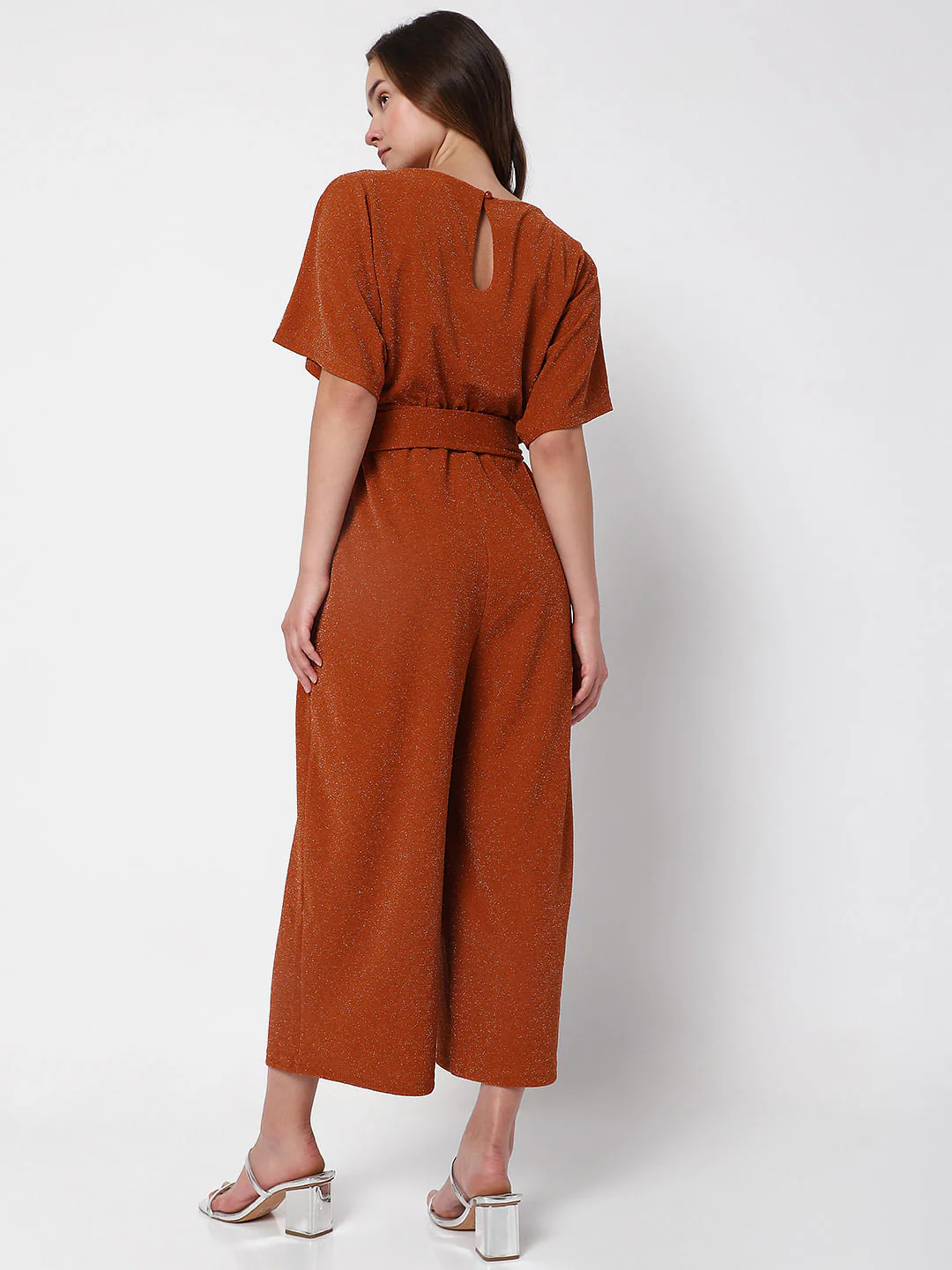 Brown Shimmer Jumpsuit - Image 4