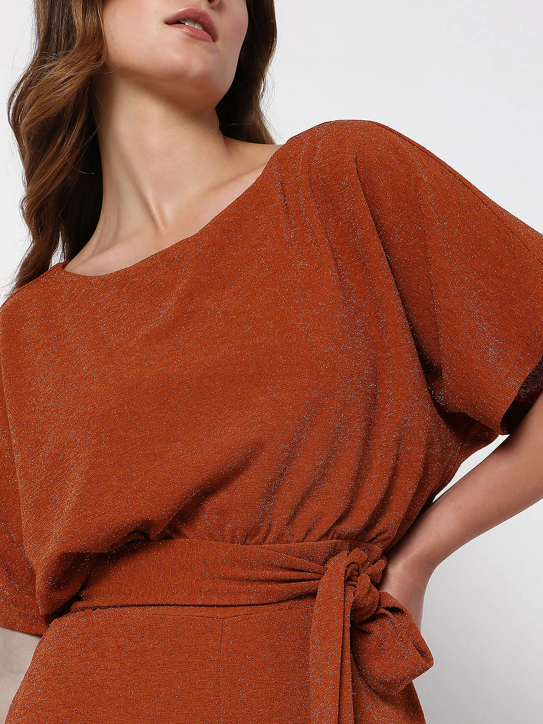 Brown Shimmer Jumpsuit - Image 5