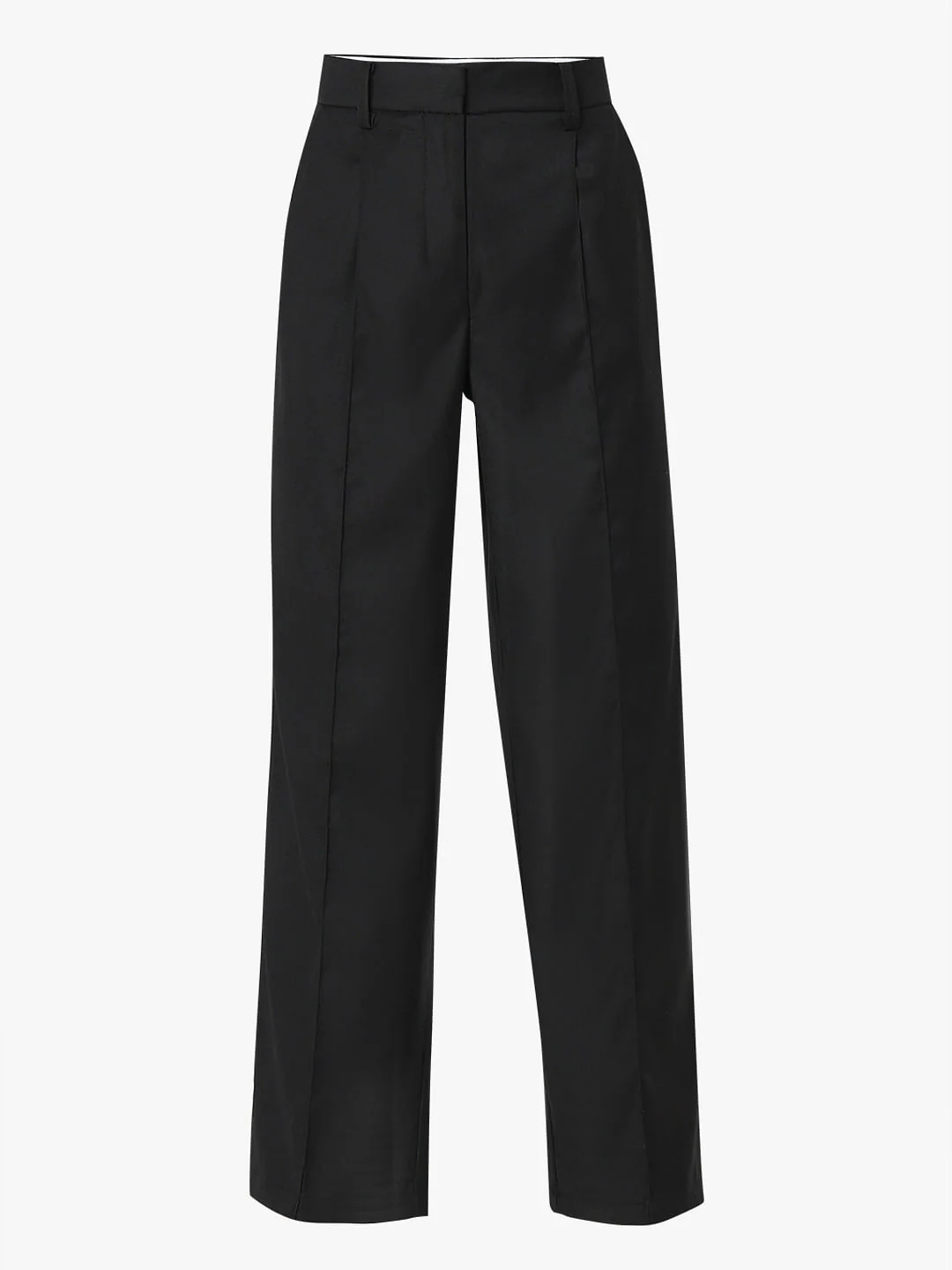 Black Mid Rise Straight Fit Pants - Image 7