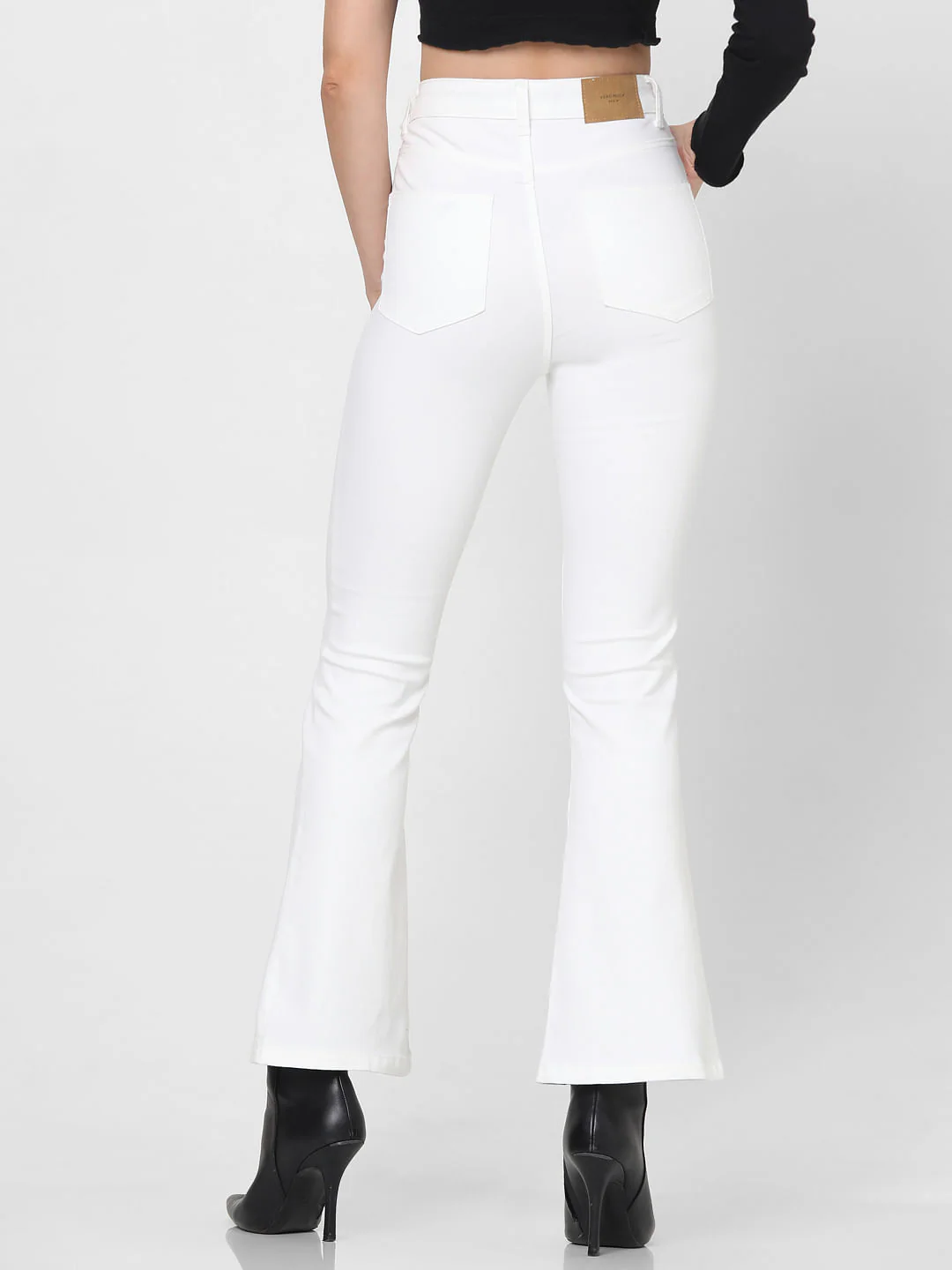 White High Rise Petra Bootcut Jeans - Image 4