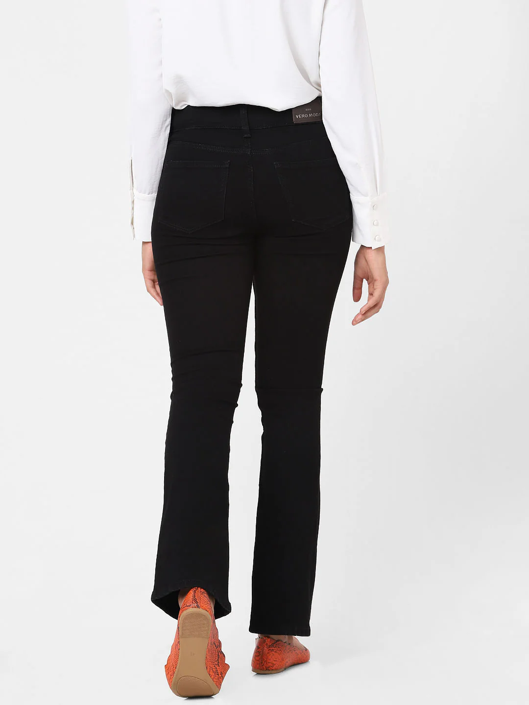 Black High Rise Bootcut Jeans - Image 4