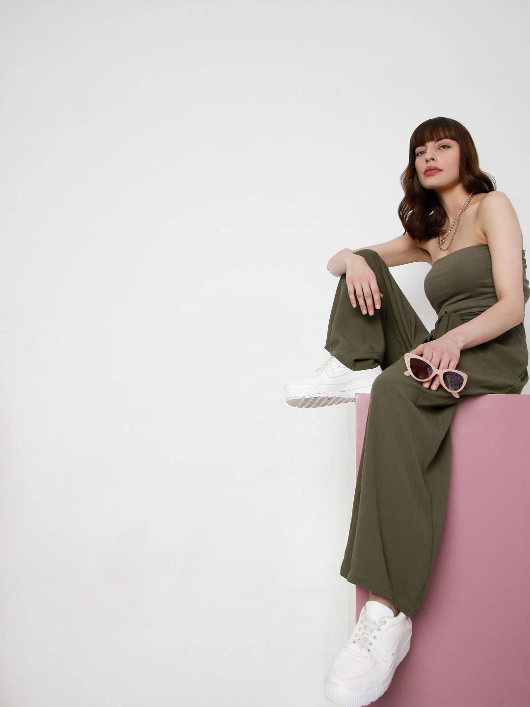 Green Wide Leg Pants - Image 2