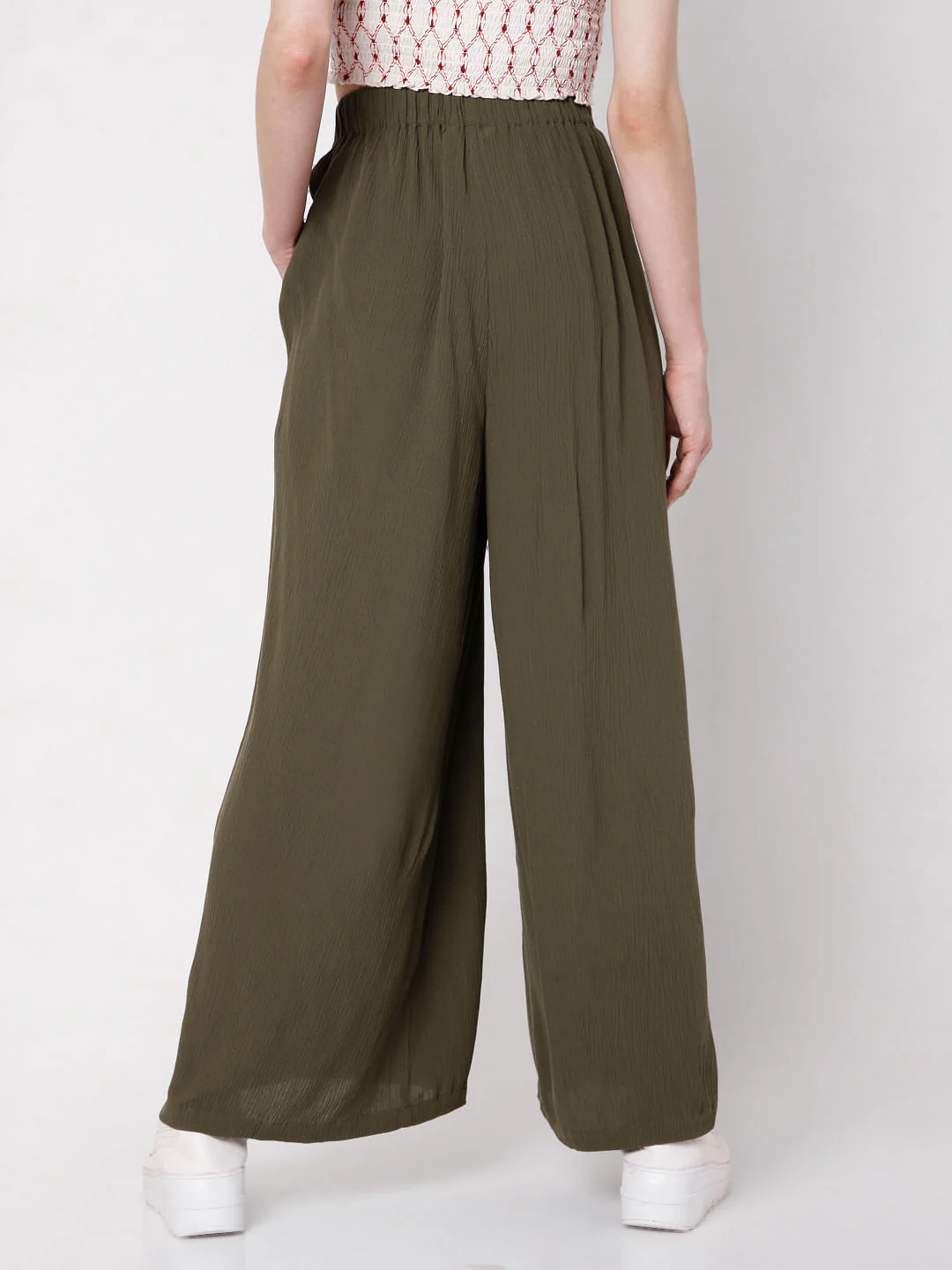 Green Wide Leg Pants - Image 4