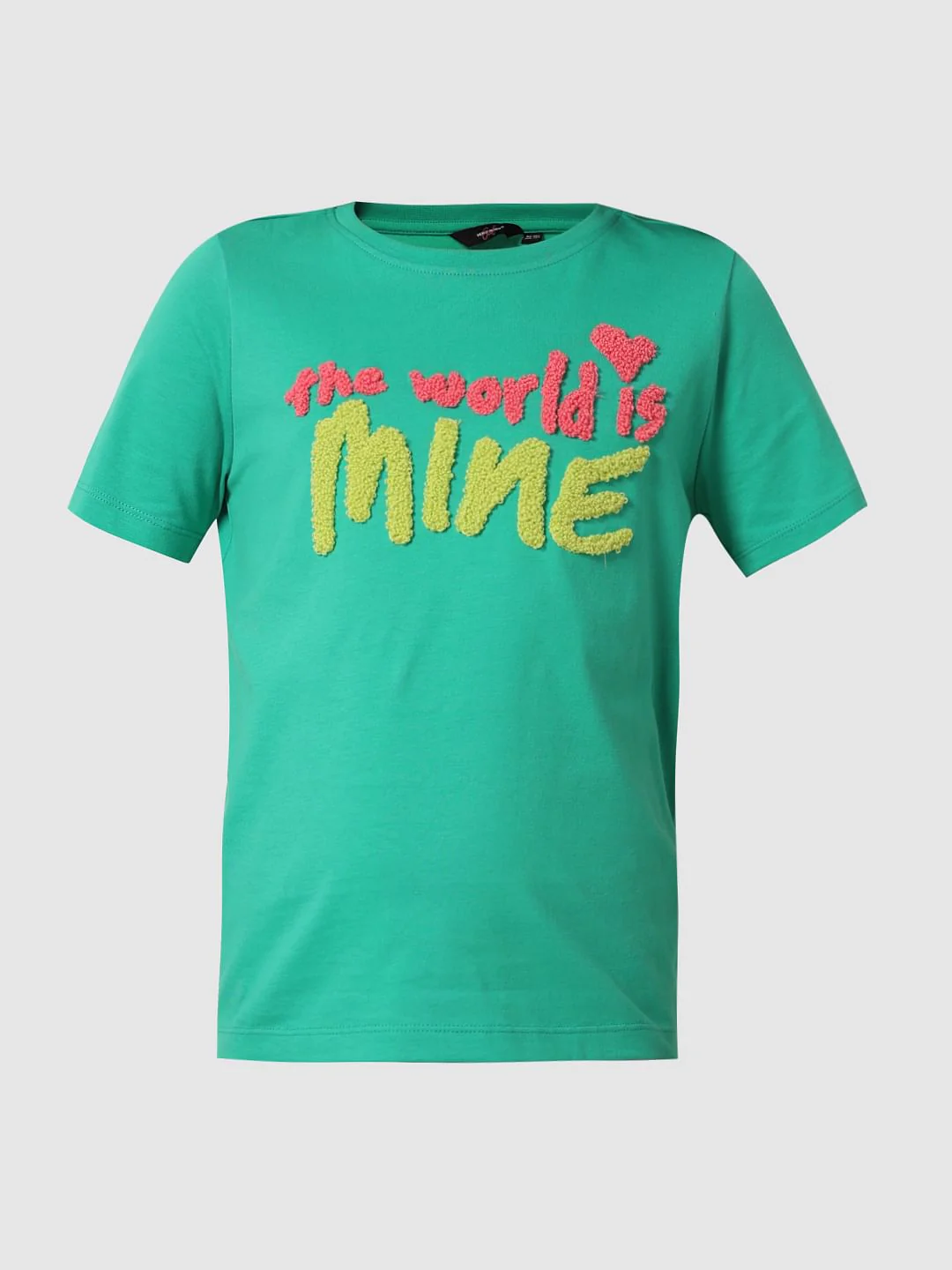 Green Text Print T-Shirt - Image 6