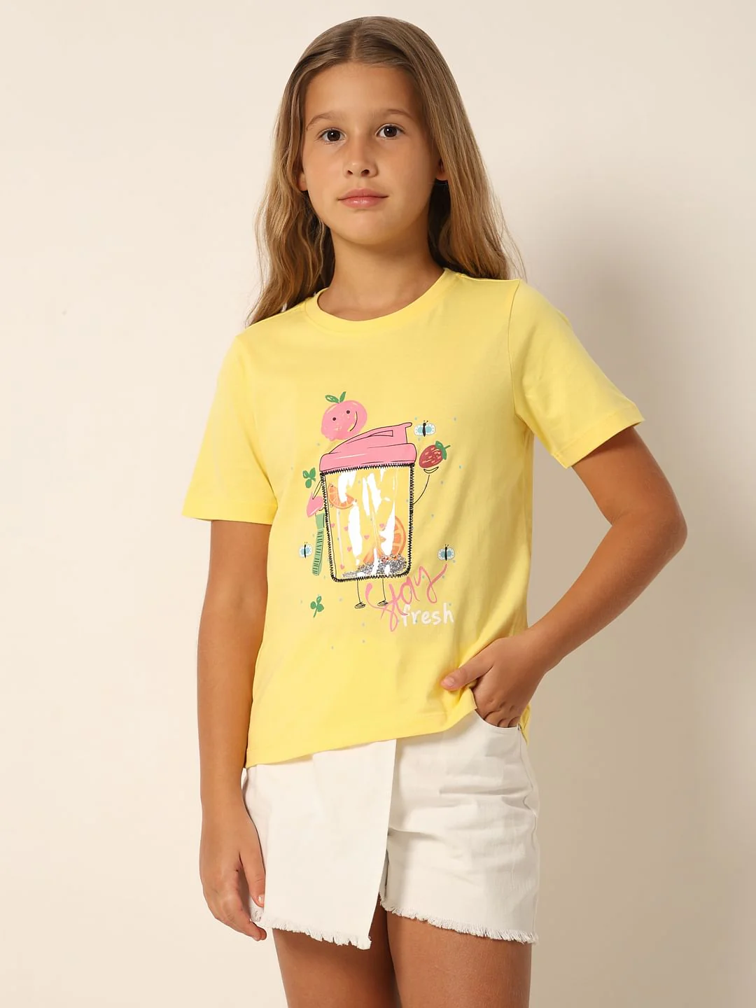 Yellow 3D Graphic Print T-Shirt - Image 2