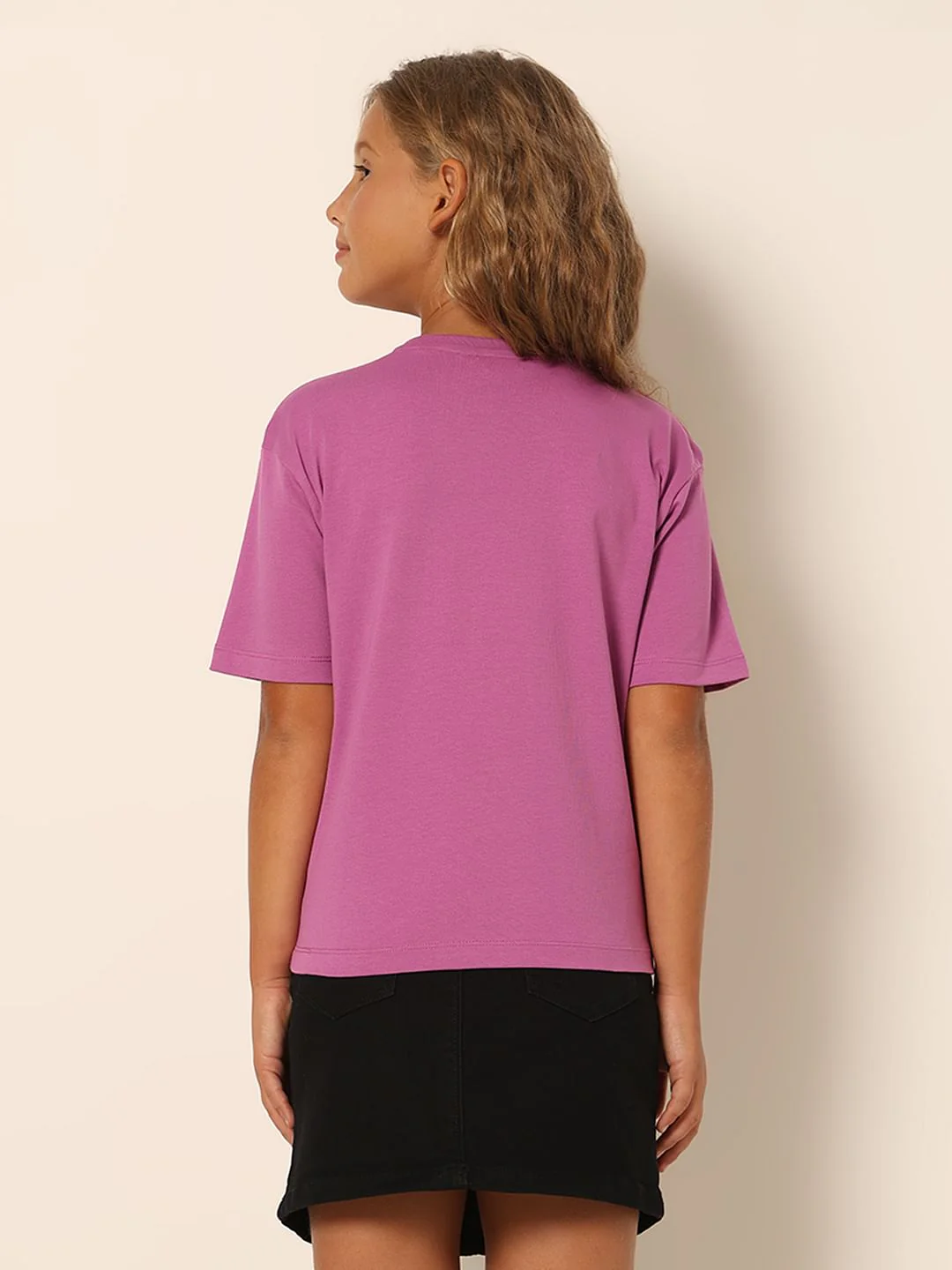 Girls Purple Bead Detail T-Shirt - Image 3