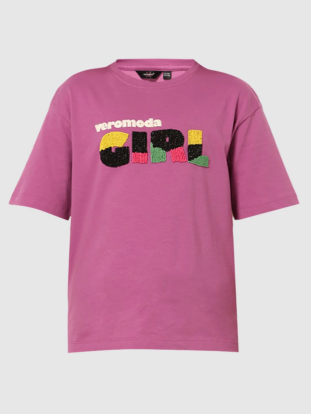 Girls Purple Bead Detail T-Shirt - Image 6