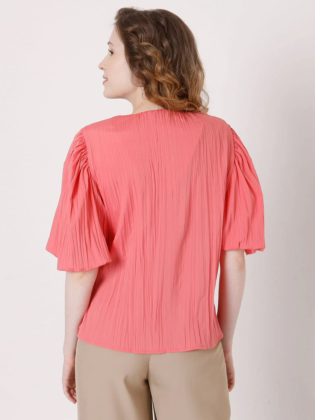 Pink V Neck Top - Image 4