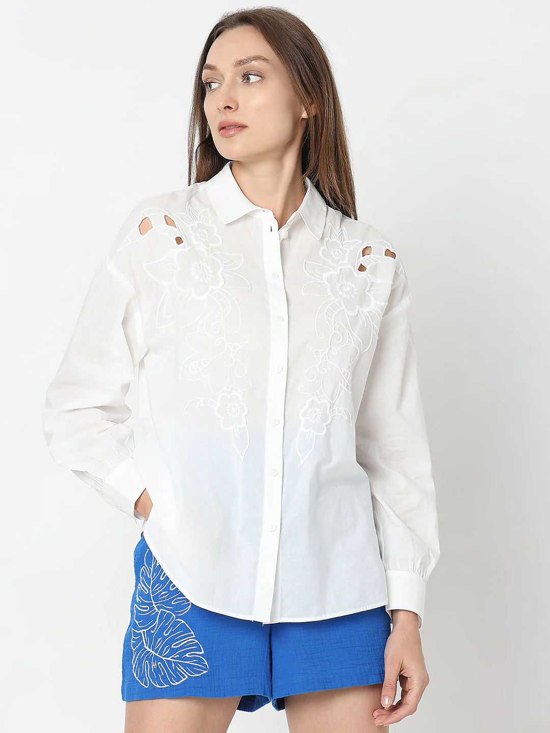 White Embroidered Shirt - Image 2