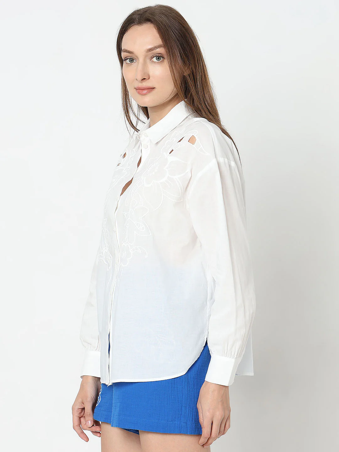 White Embroidered Shirt - Image 3