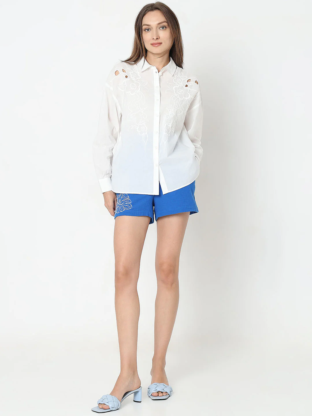 White Embroidered Shirt - Image 5