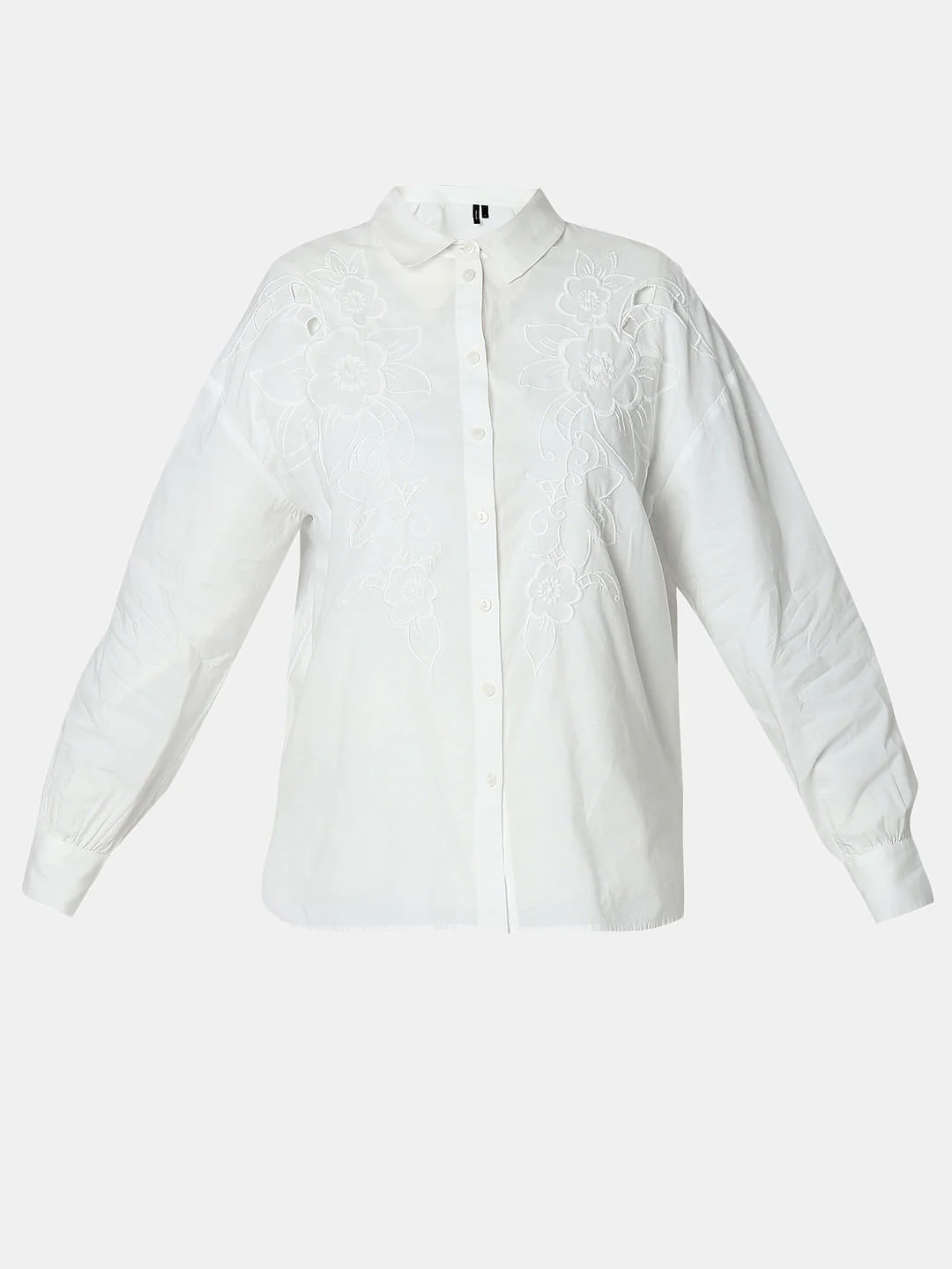 White Embroidered Shirt - Image 7