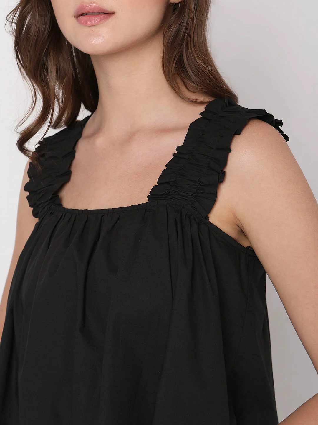 Black Square Neck Top - Image 6