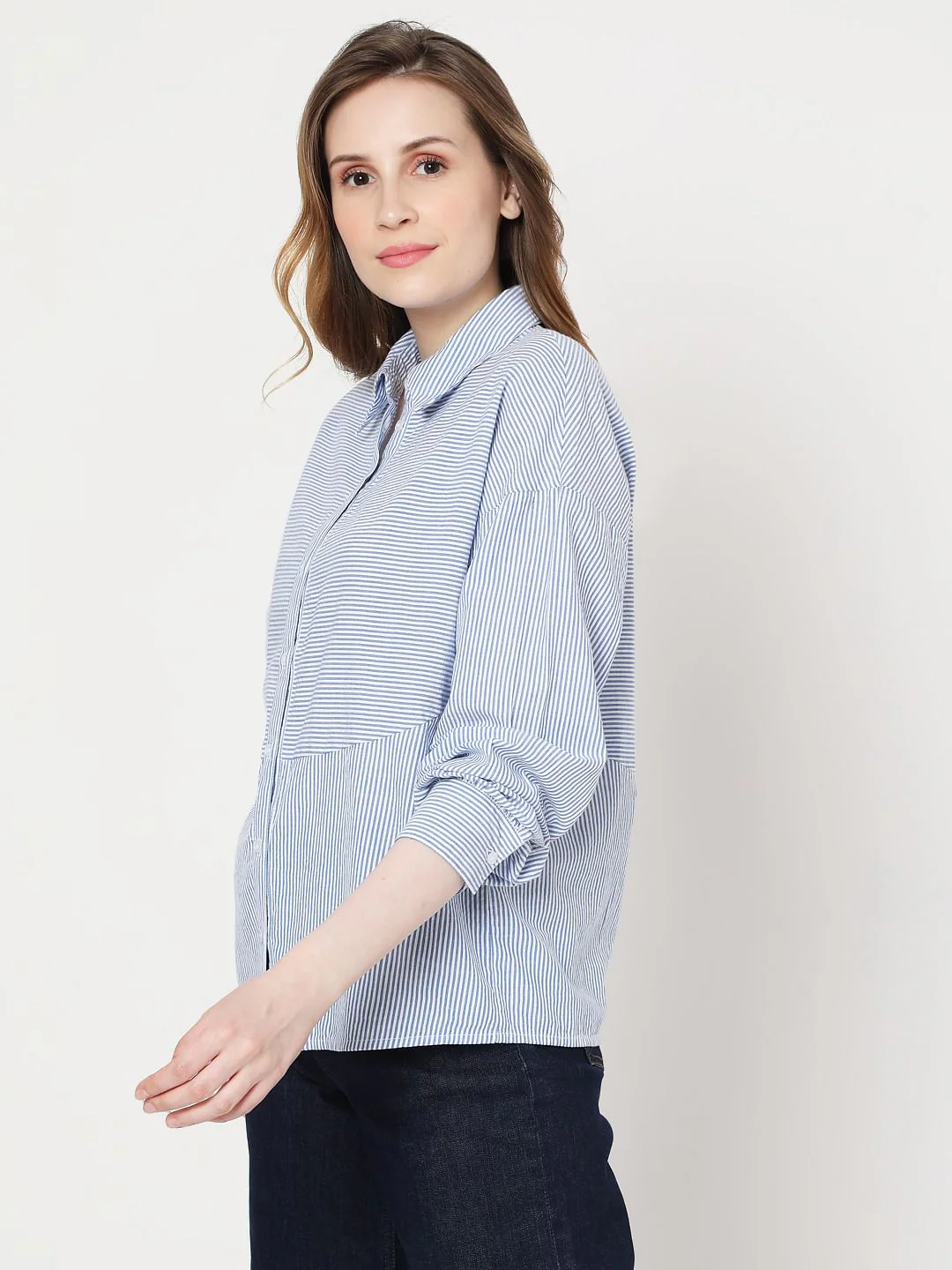 Light Blue Striped Shirt - Image 3