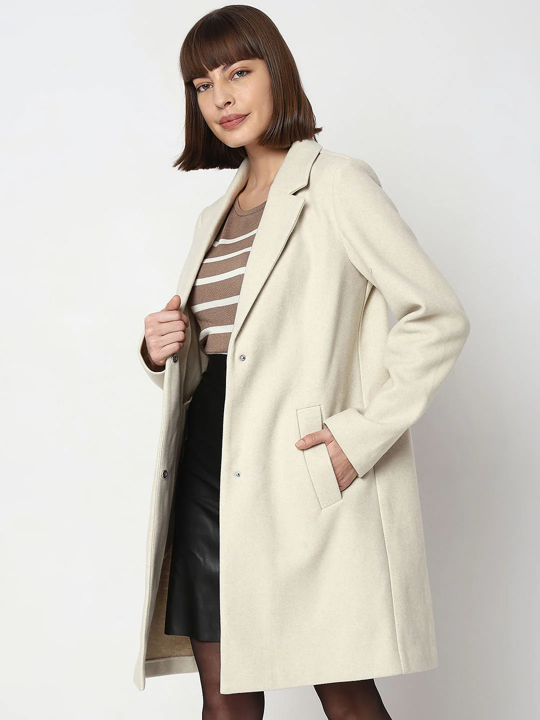 Beige Long Coat - Image 3