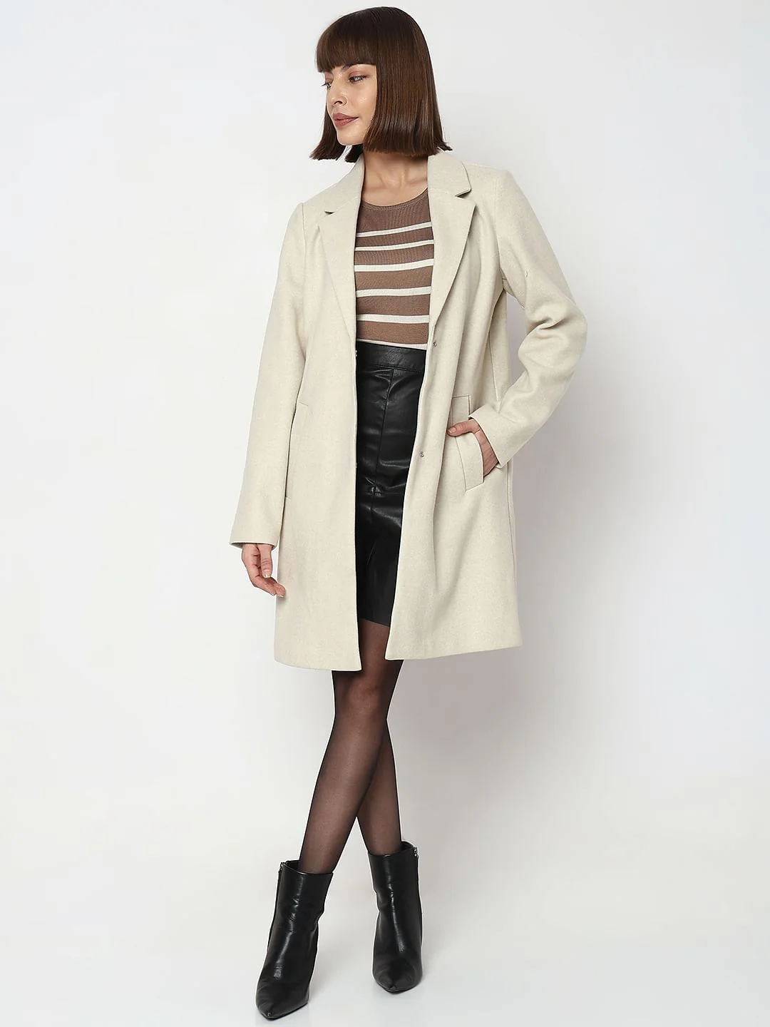 Beige Long Coat - Image 5