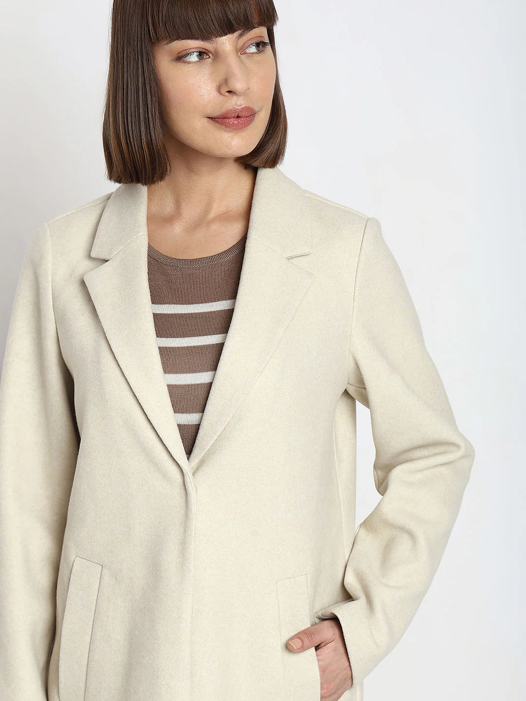 Beige Long Coat - Image 6
