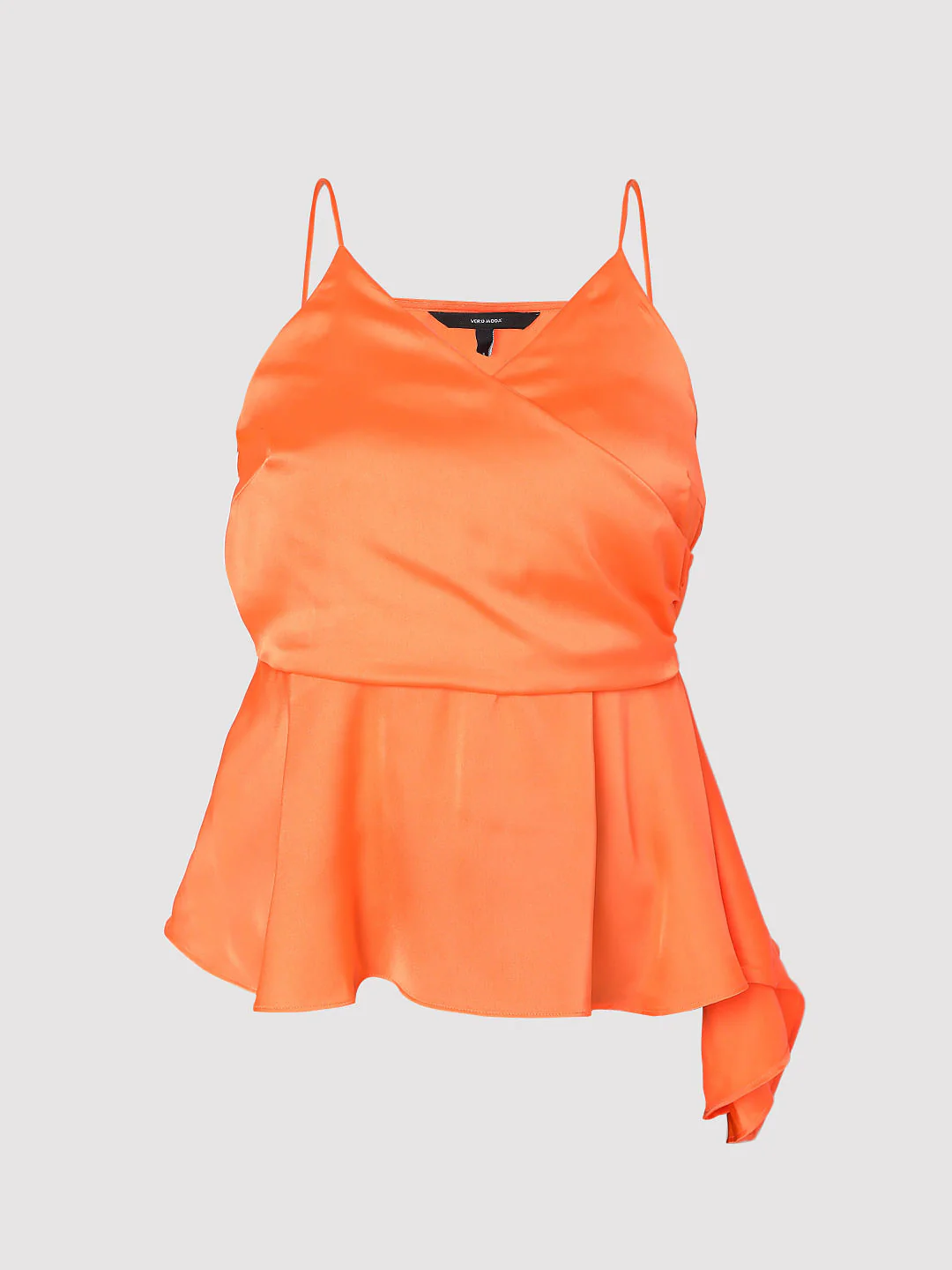 Orange Strappy Wrap Peplum Top - Image 7
