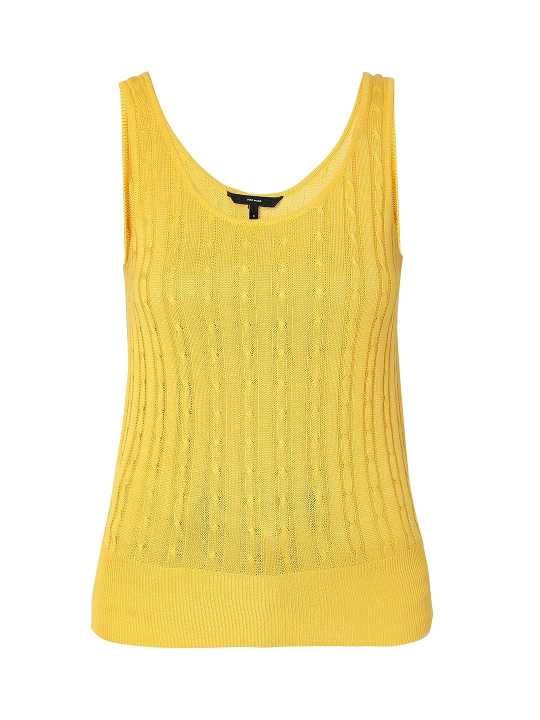 Yellow Cable Knit Top - Image 7