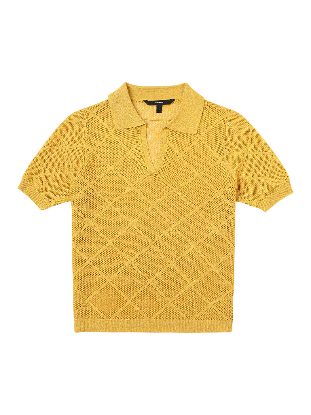 Yellow Metallic Knitted Top - Image 7