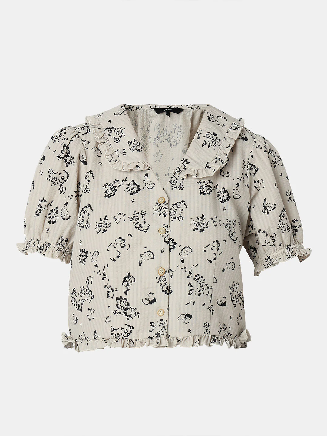 Light Beige Printed Shirt - Image 7