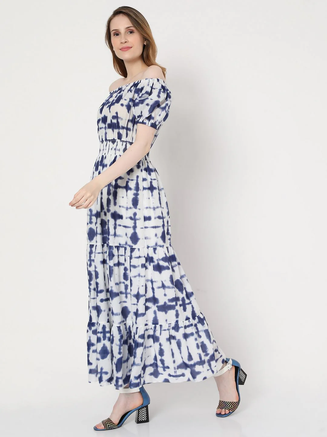 Blue Tie Dye Maxi Dress - Image 3
